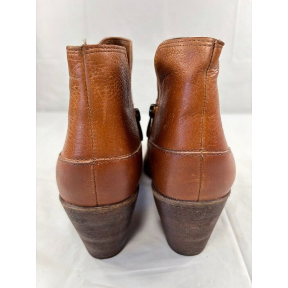 Franco Sarto Odessa Tan Leather Ankle Boots Women's Size 9 - Picture 3 of 12